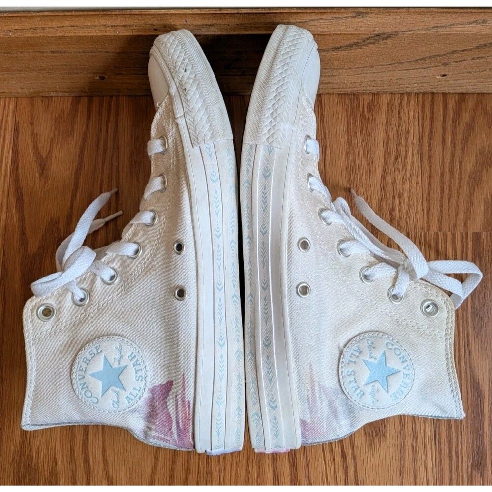 Converse All Star Disney Frozen 2 Movie Elsa Hi-Tops Chuck Taylor Womens Size 8 - Picture 4 of 13